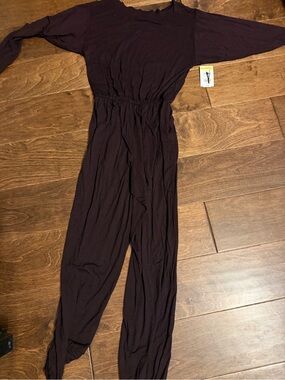 Go Couture Long Sleeve Jumpsuit in brown